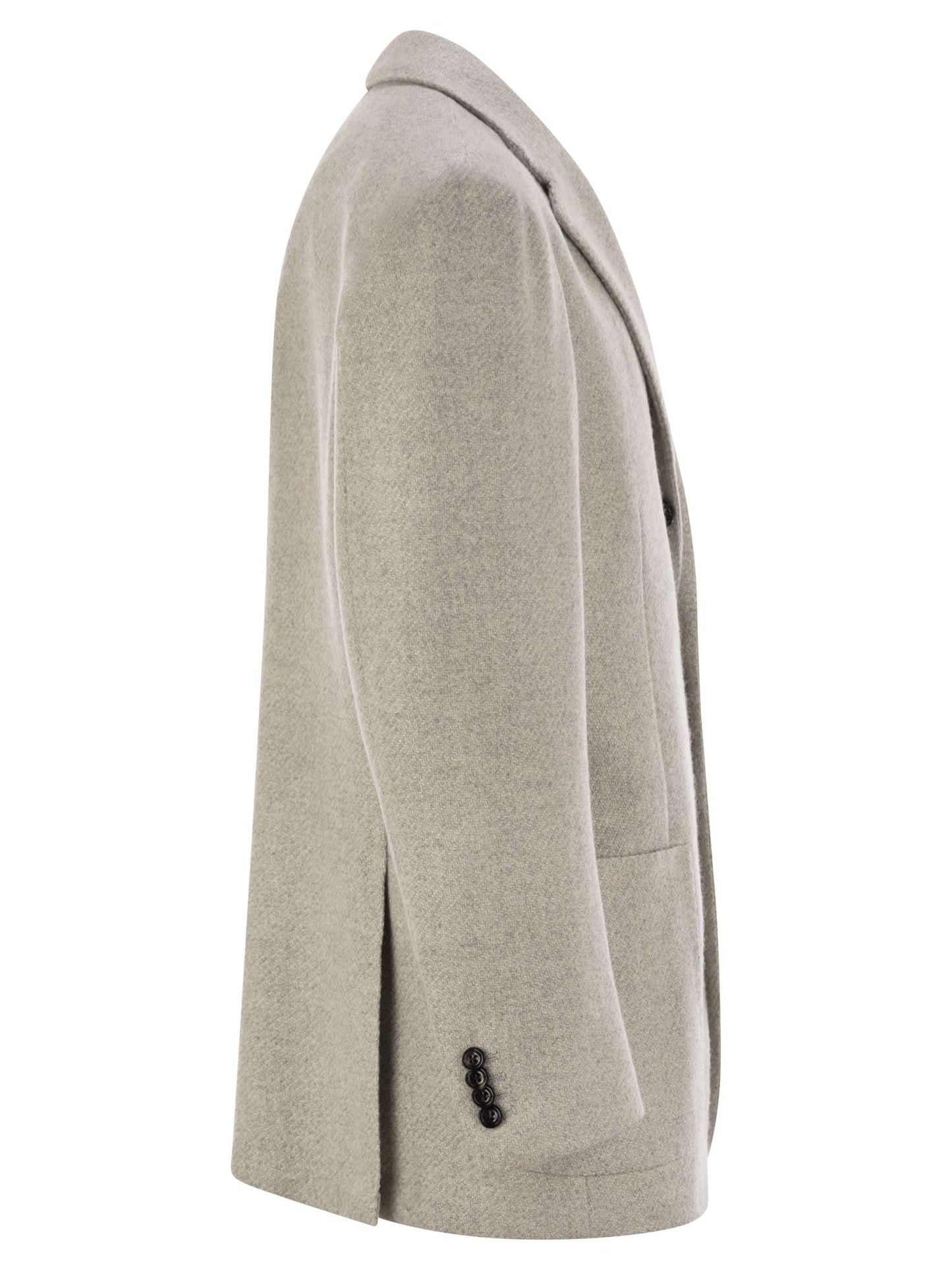 Kiton Men Single-Breasted Cashmere Jacket