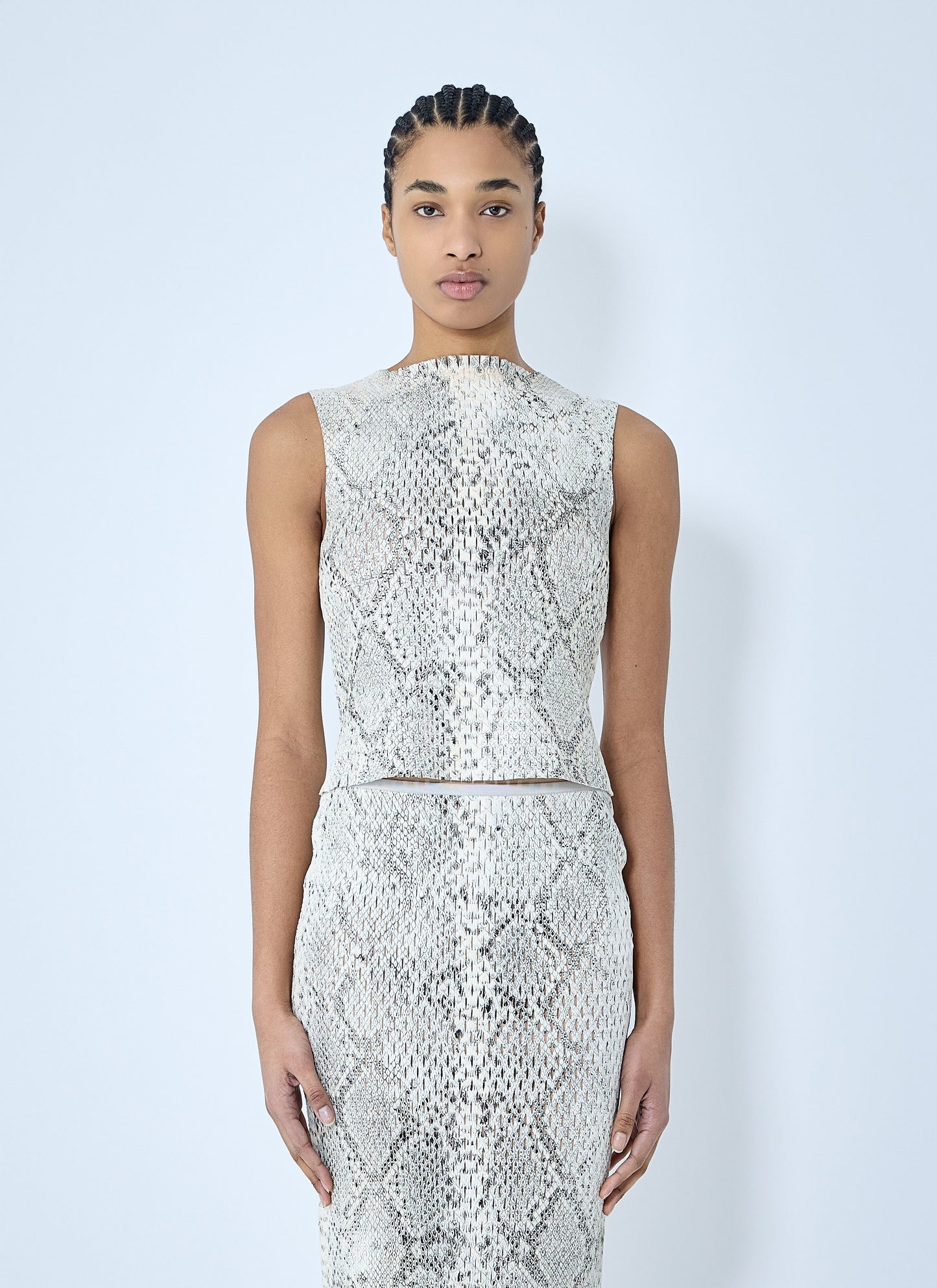 Alexander Wang Women Snake-Print Embossed Tank Top