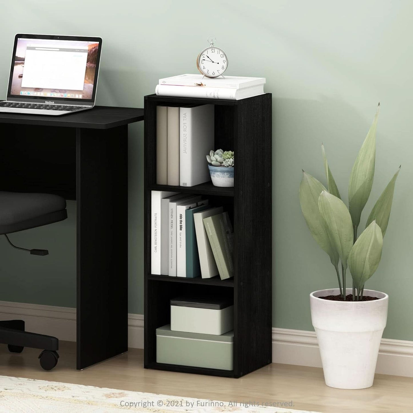 Pasir Open Shelf Bookcase Blackwood No Tool Assembly
