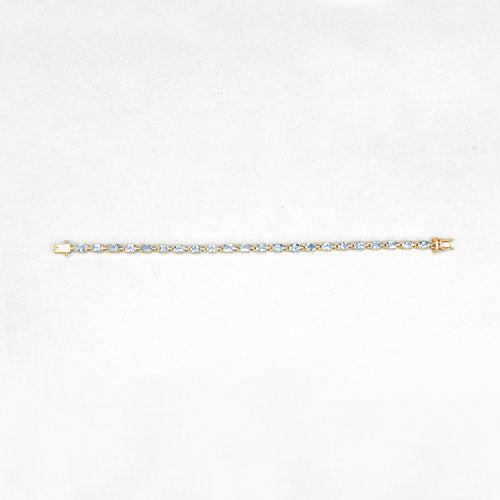 11.22 Carat Genuine Blue Topaz .925 Sterling Silver Bracelet
