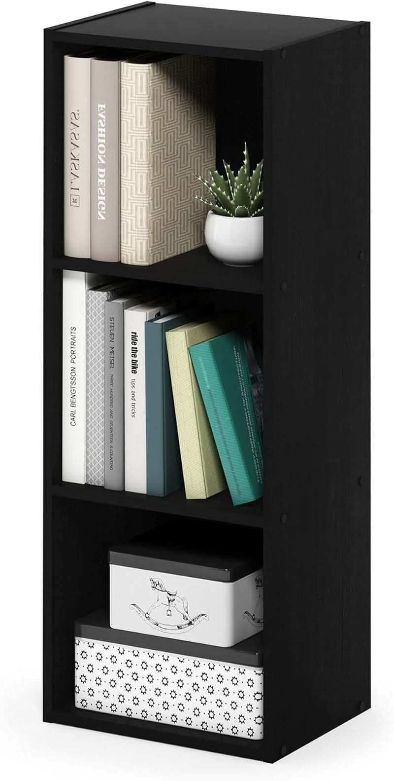 Pasir Open Shelf Bookcase Blackwood No Tool Assembly
