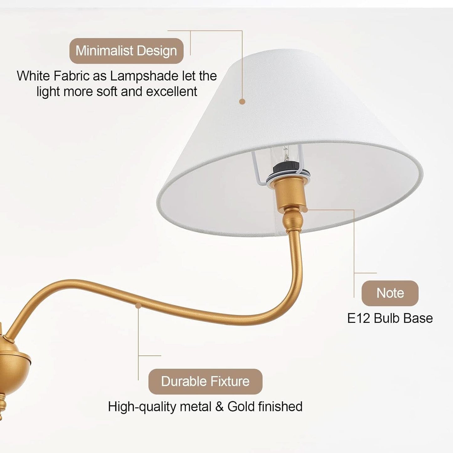 Goldtone Linear 2 Light Chandelier For Kitchen Island