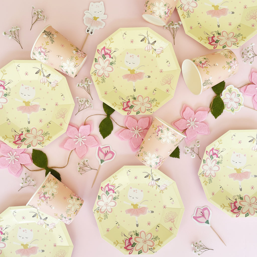 Cat Ballerina Party Supplies in a Box