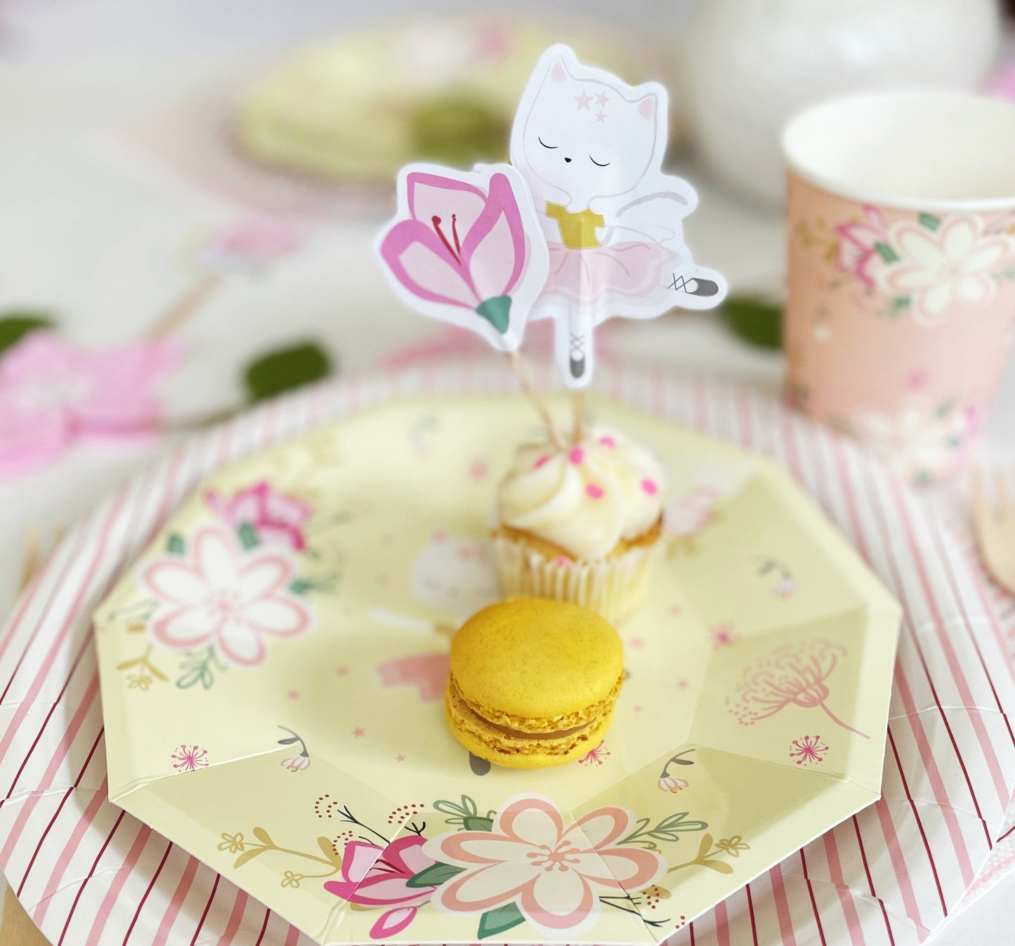 Cat Ballerina Party Supplies in a Box