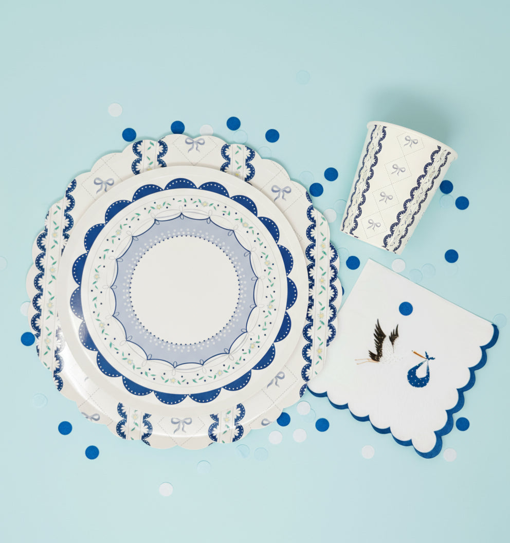 Blue Coquette Luncheon Napkins (Set of 16)