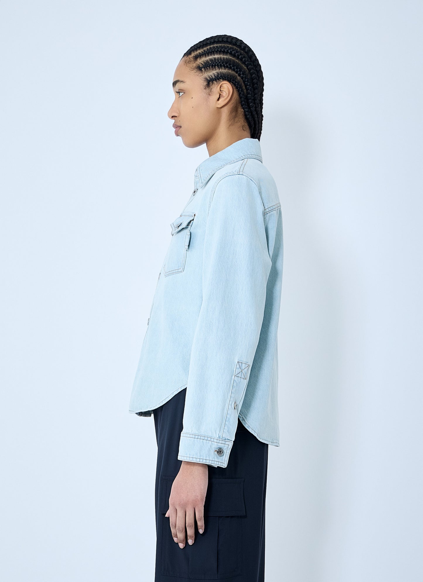 Bottega Veneta Women Extra Bleach Denim Shirt