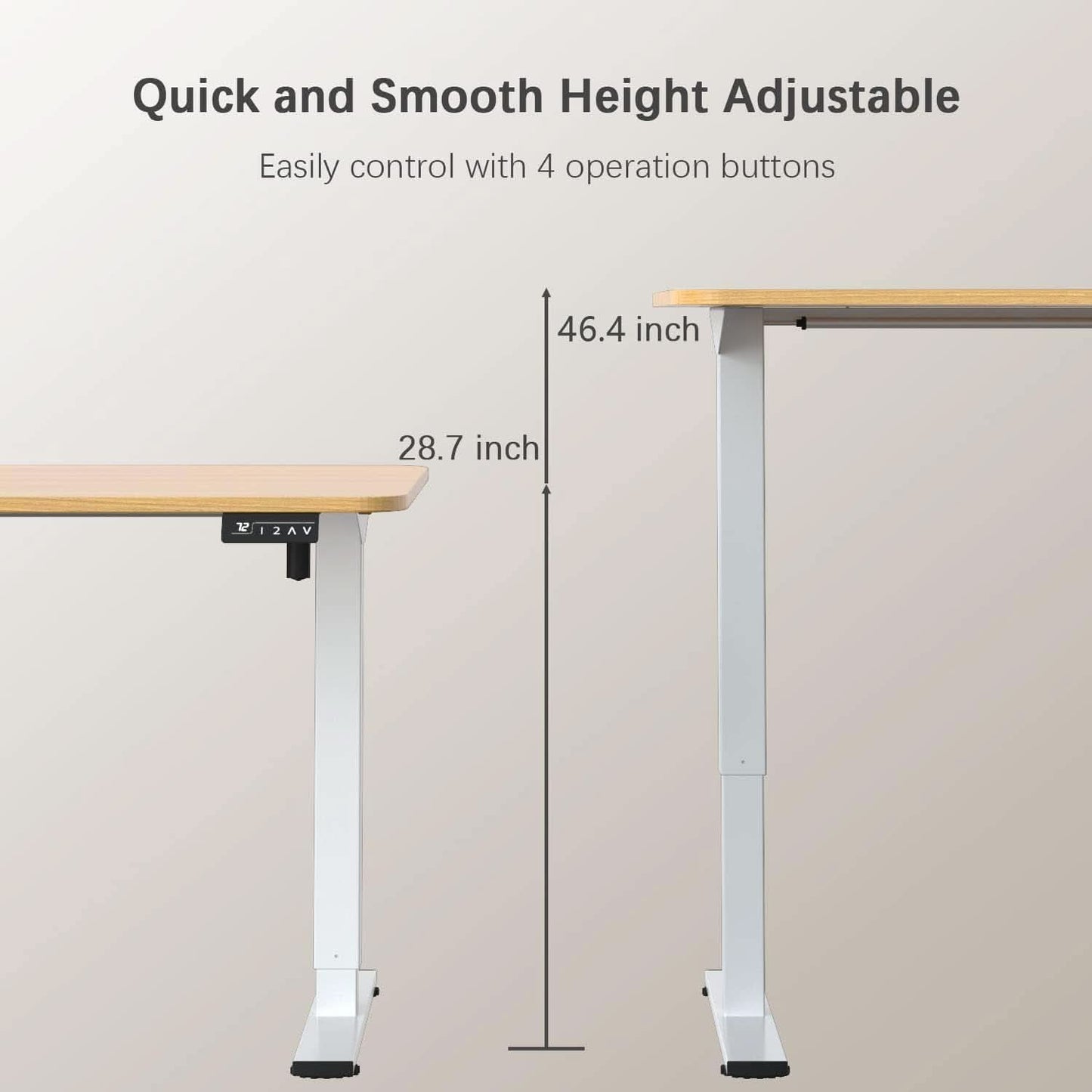 Electric Height Adjustable Desk 55 X 24 Memory Preset