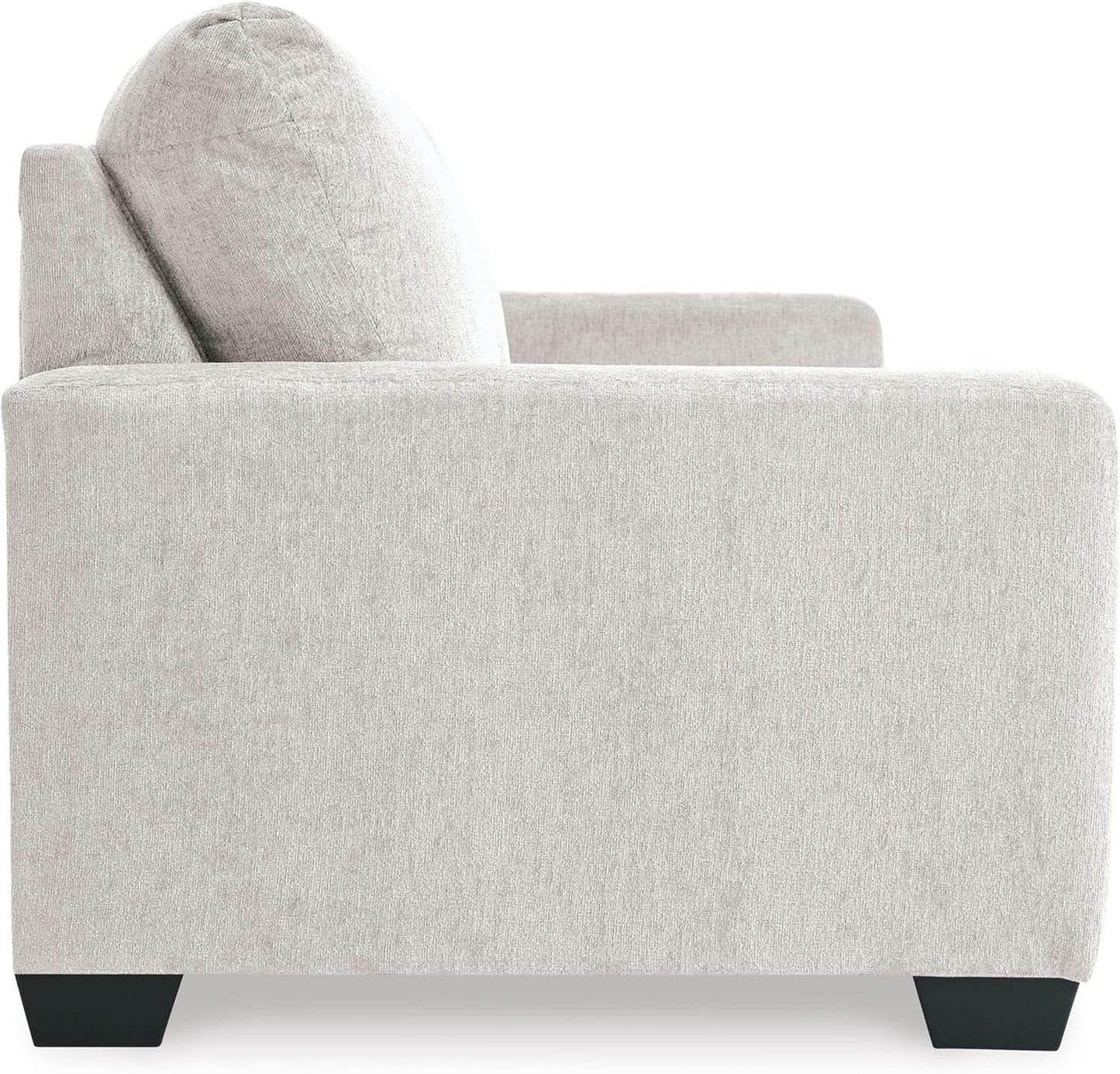 White Queen Upholstered Sleeper Sofa With Gel Memory Foam