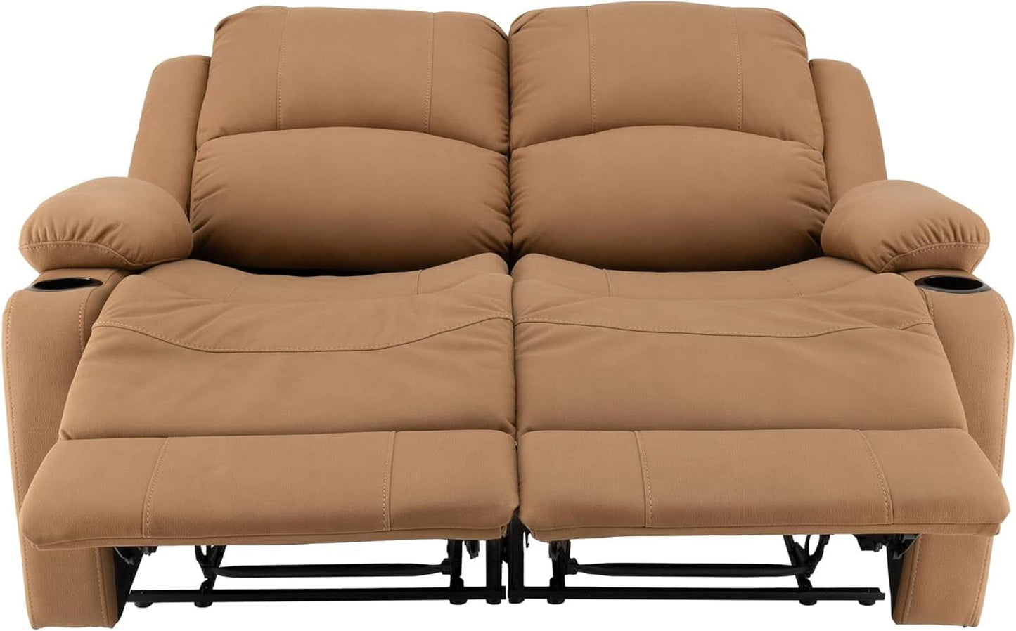 58 Inch Wall Hugger RV Theater Recliner Sofa Sand Double