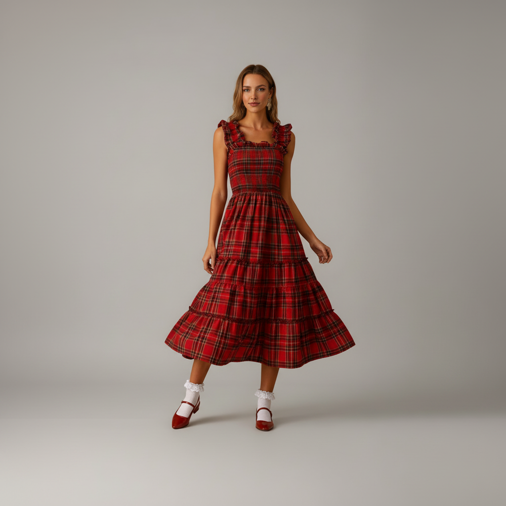 Aerielle Christmas Maxi Dress for Women
