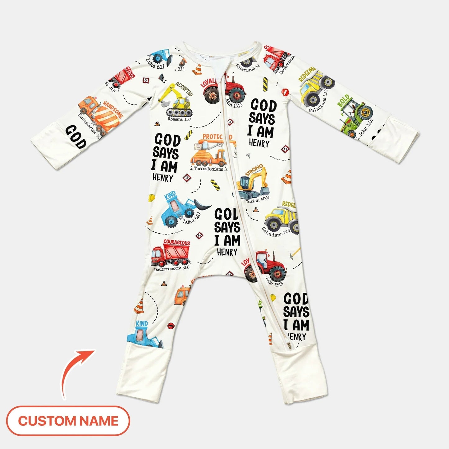 Custom Name God Says I Am Boy Convertible Zippy