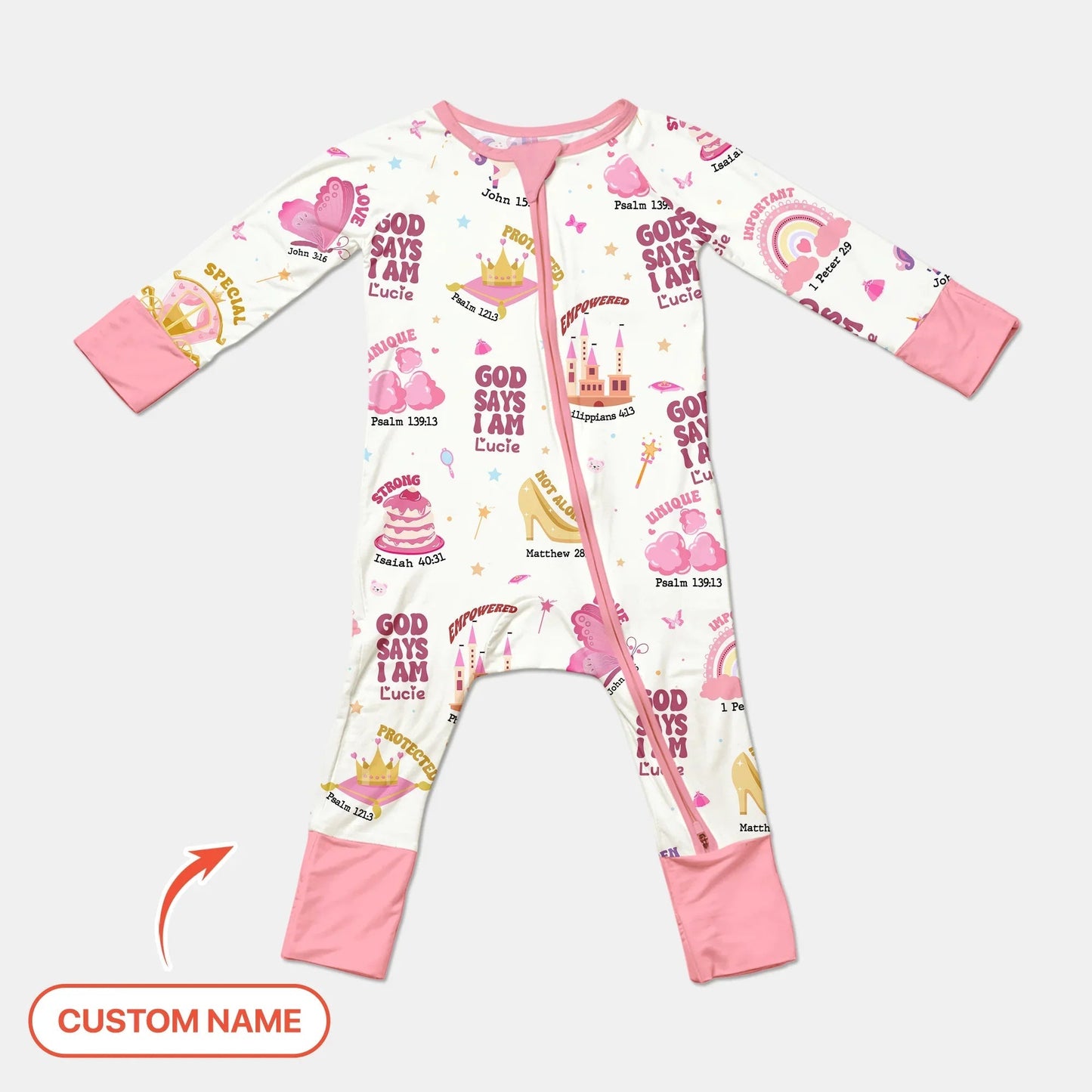 Custom Name God Says I Am Girl Custom Name Convertible Zippy