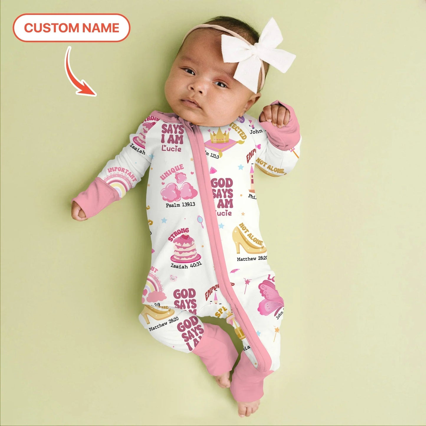 Custom Name God Says I Am Girl Custom Name Convertible Zippy