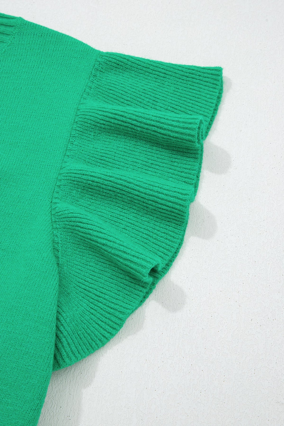 Alexis Ruffle Short Sleeve Sweater
