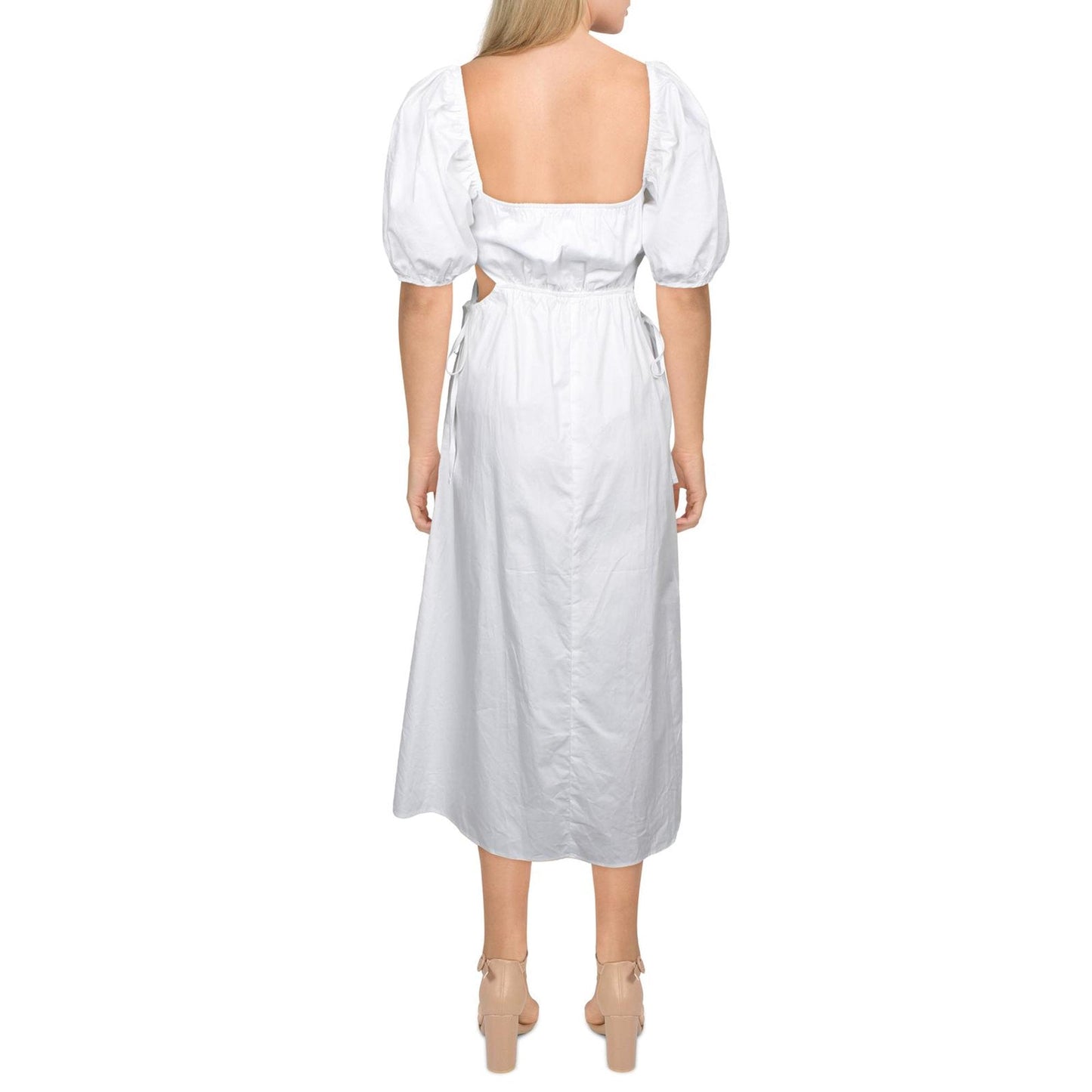 Ava and Esme Poplin Side Tied Cut-Out Dress, Size Medium