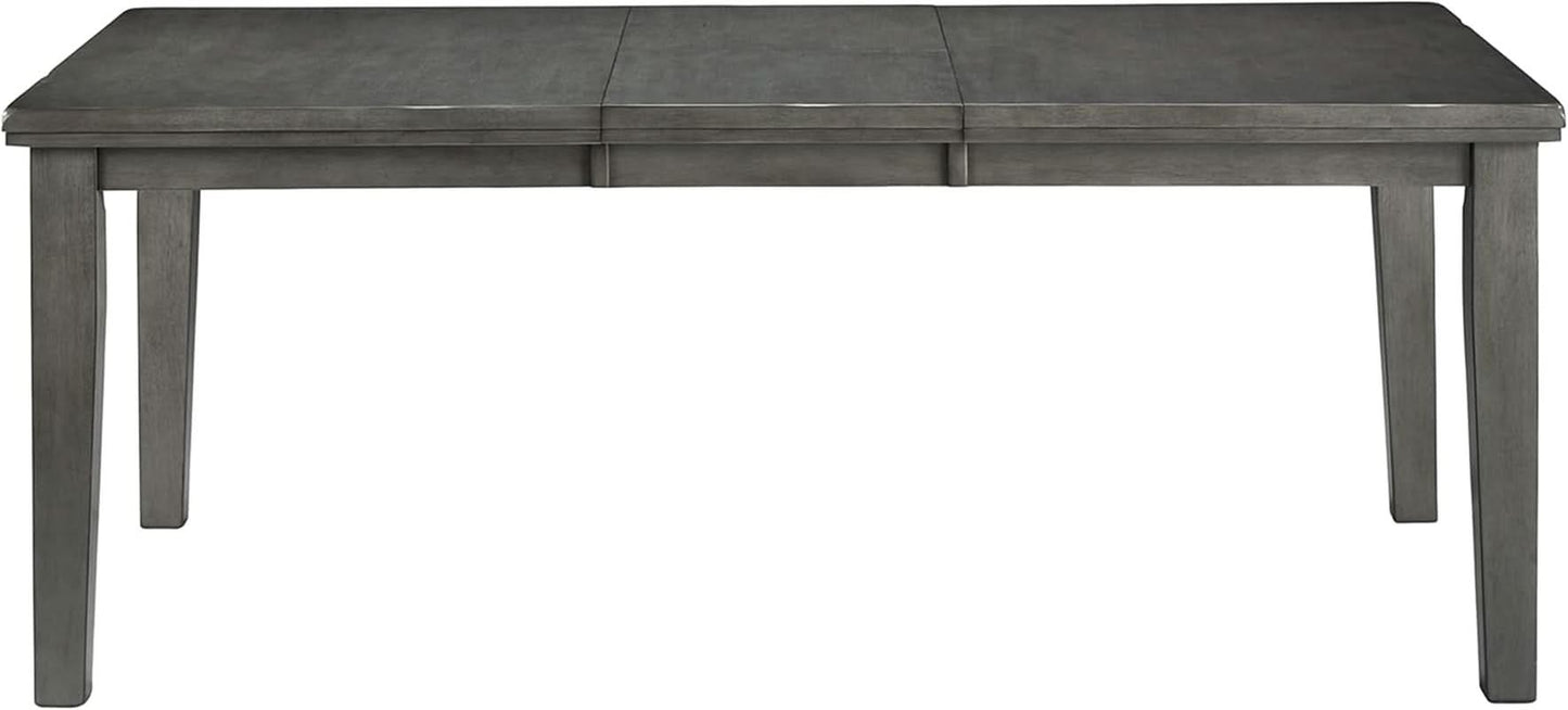 Hallanden Modern Farmhouse Butterfly Extension Dining Table Dark Gray