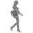 DKNY Gray Marled Ebony Knitted Large EW Top Handle Tote Handbag