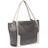 DKNY Gray Marled Ebony Knitted Large EW Top Handle Tote Handbag
