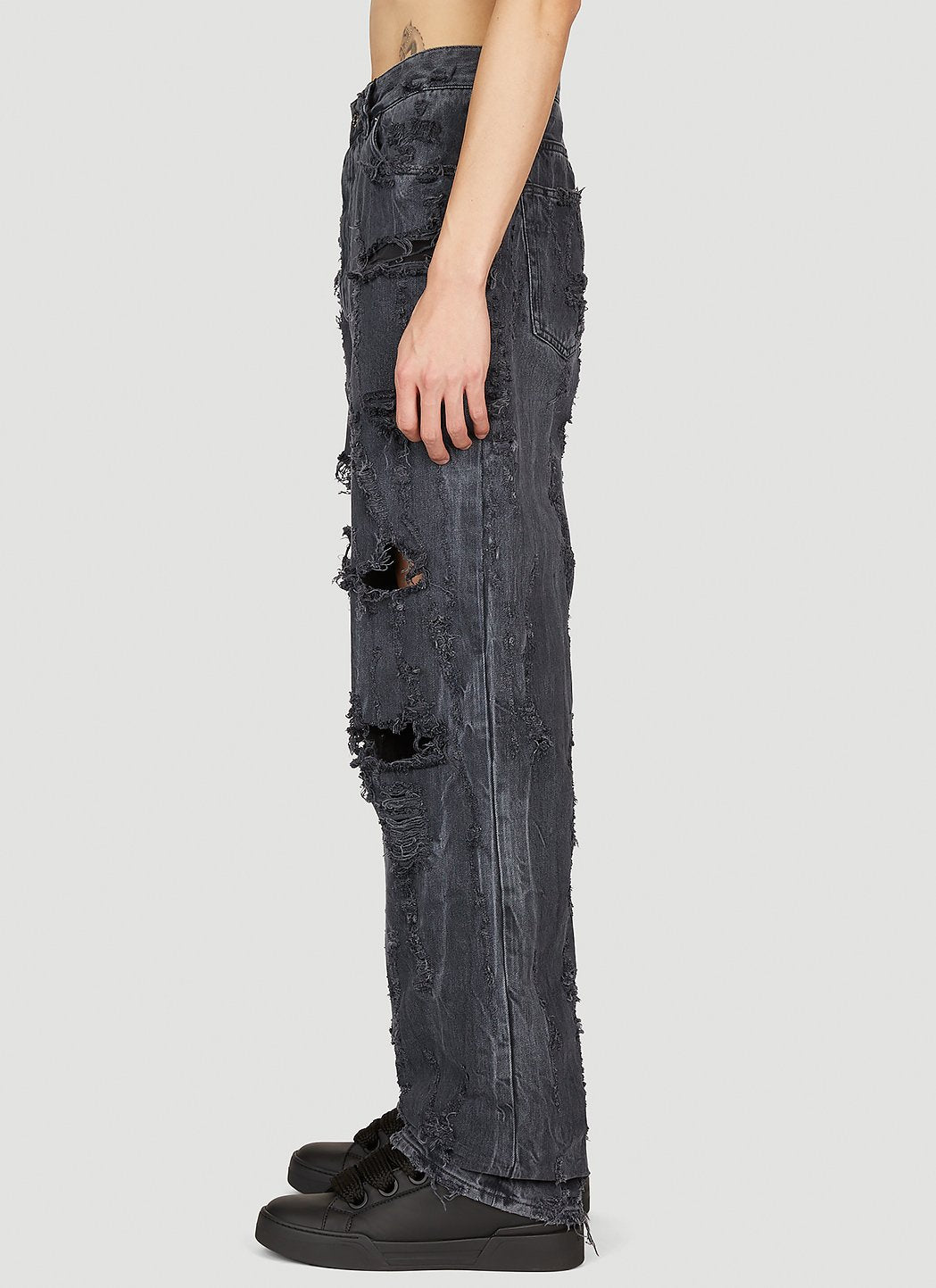 Dolce & Gabbana Men Distressed Denim Jeans