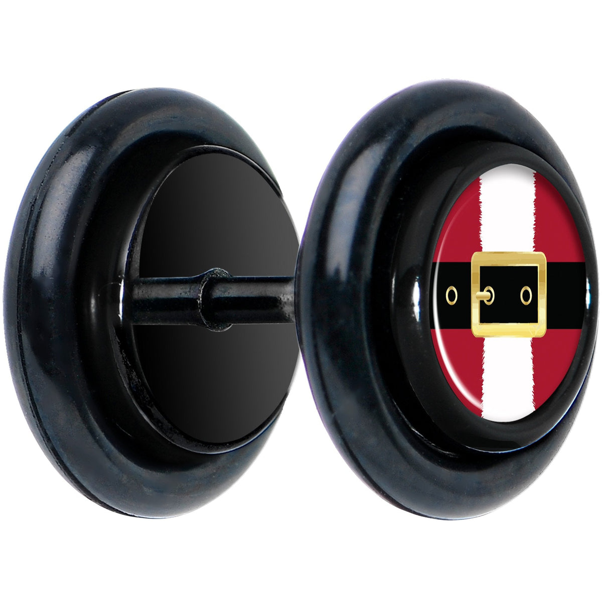 Christmas Santa Suit Cheater Black Plug Set
