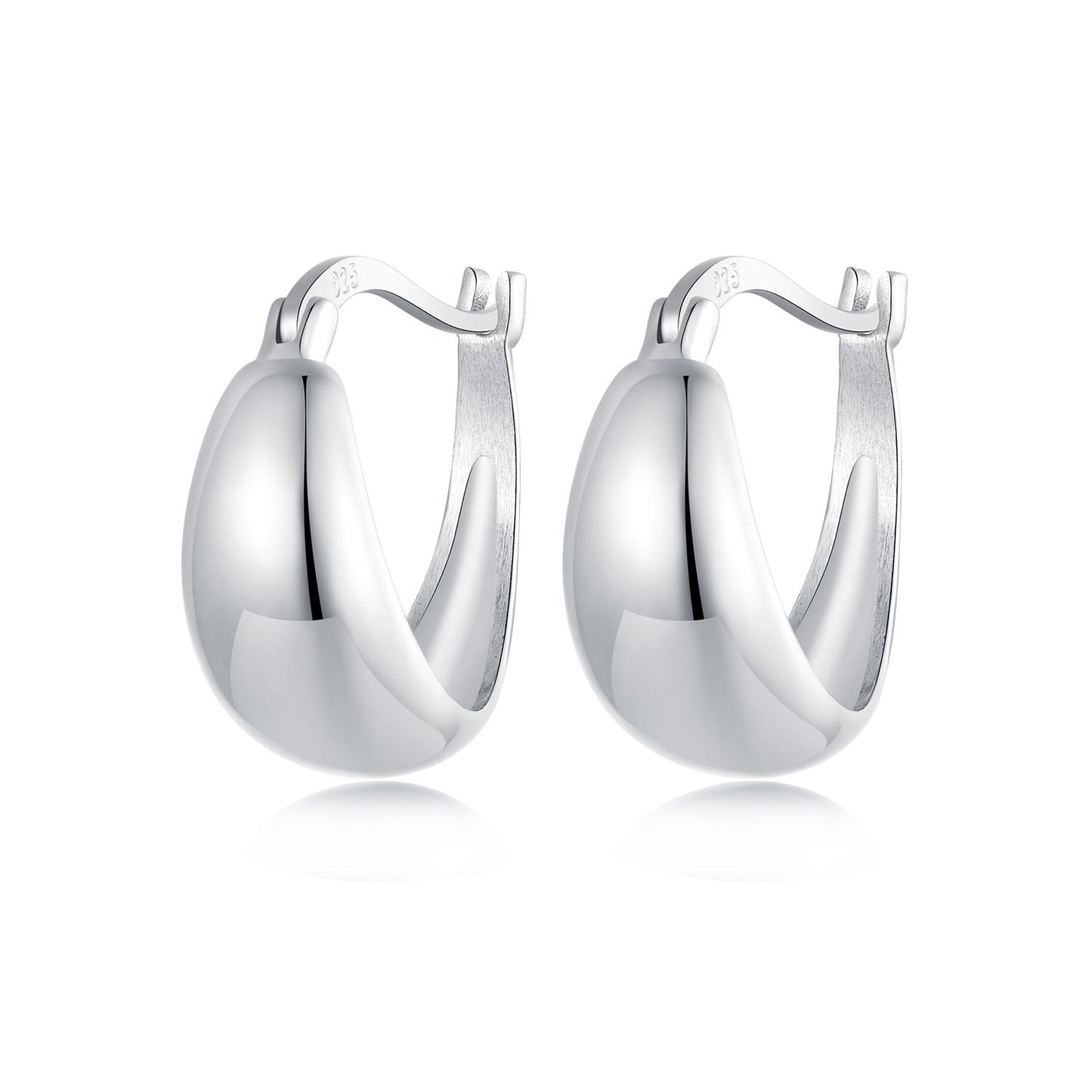 925 Sterling Silver White Gold Plated Earrings for Women
