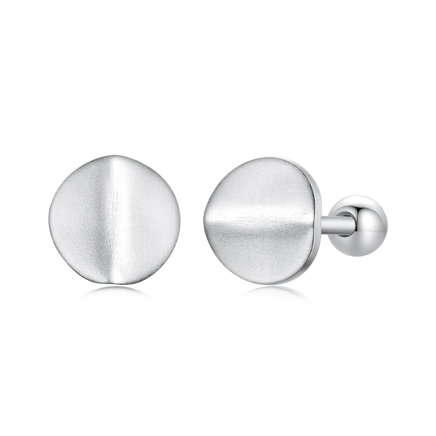 925 Sterling Silver + White Gold Plated Earrings