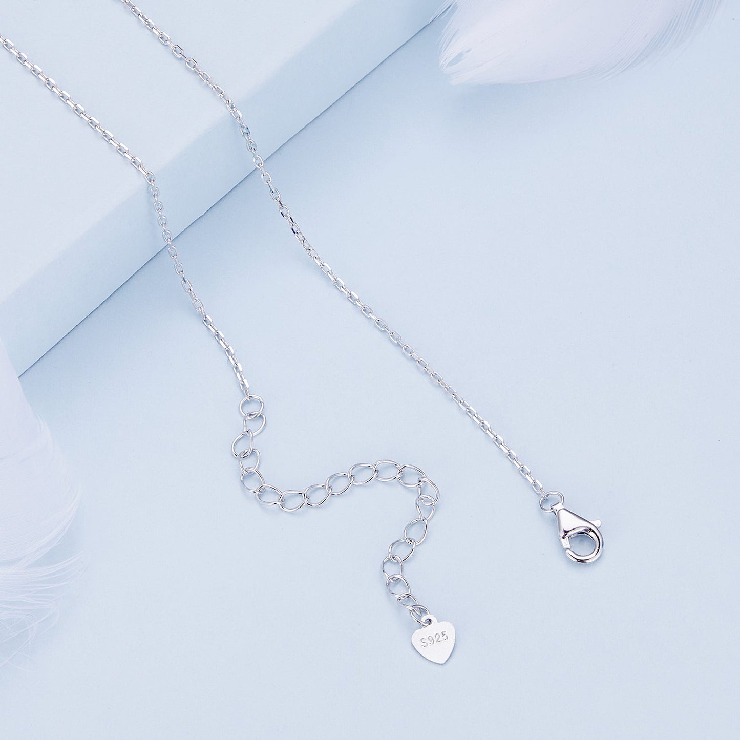 925 Sterling Silver Butterfly Necklace with Pavé Setting CZ, 40cm Length for Women