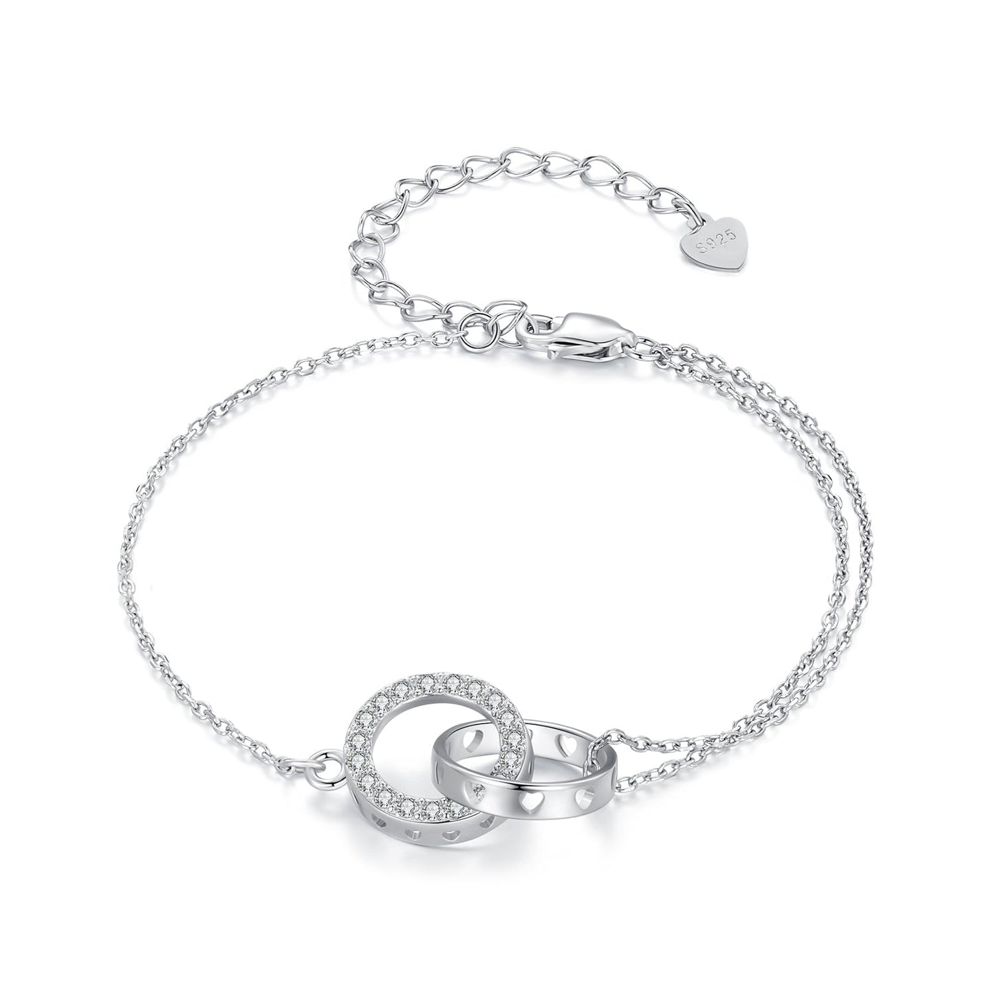 925 Sterling Silver CZ Pavé Setting Bracelet
