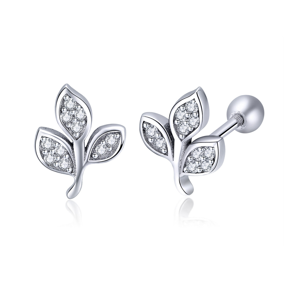 925 Sterling Silver Oxidized Pavé Setting CZ Earrings