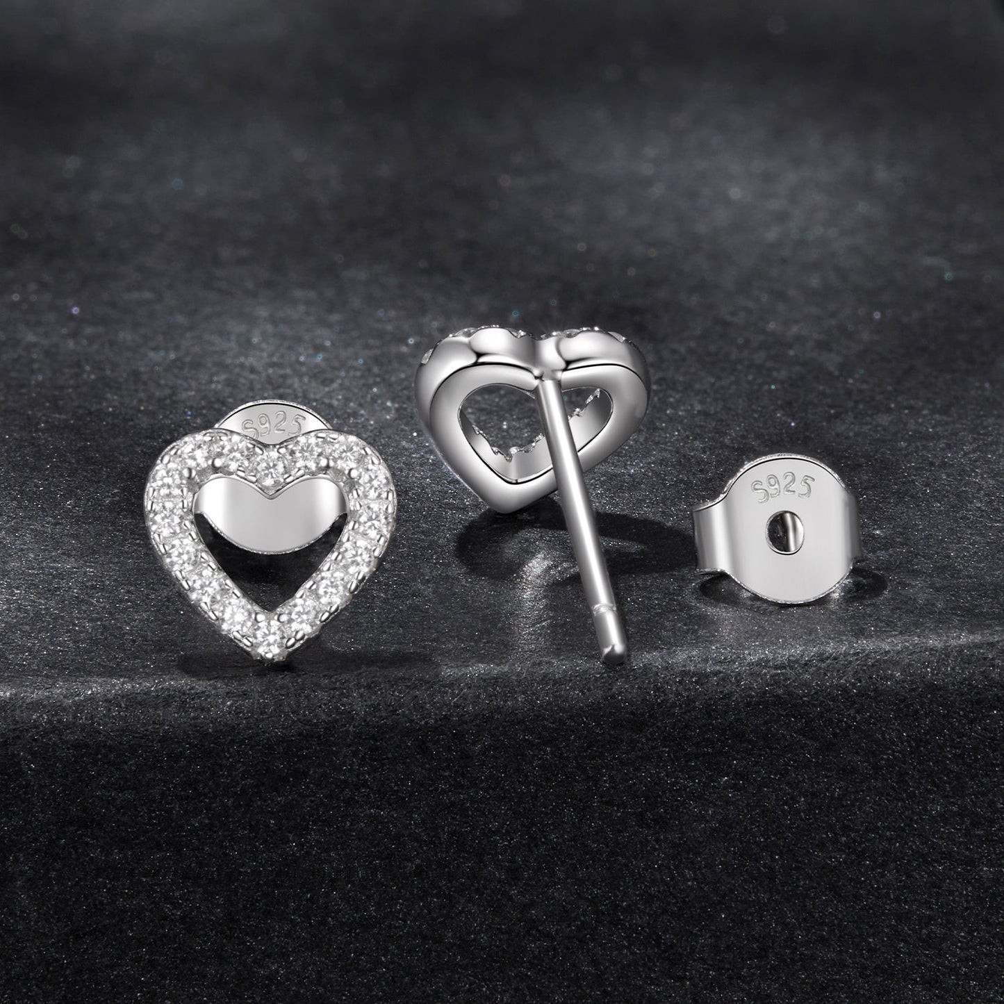 925 Sterling Silver Moissanite 0.10 Carat Earrings for Women