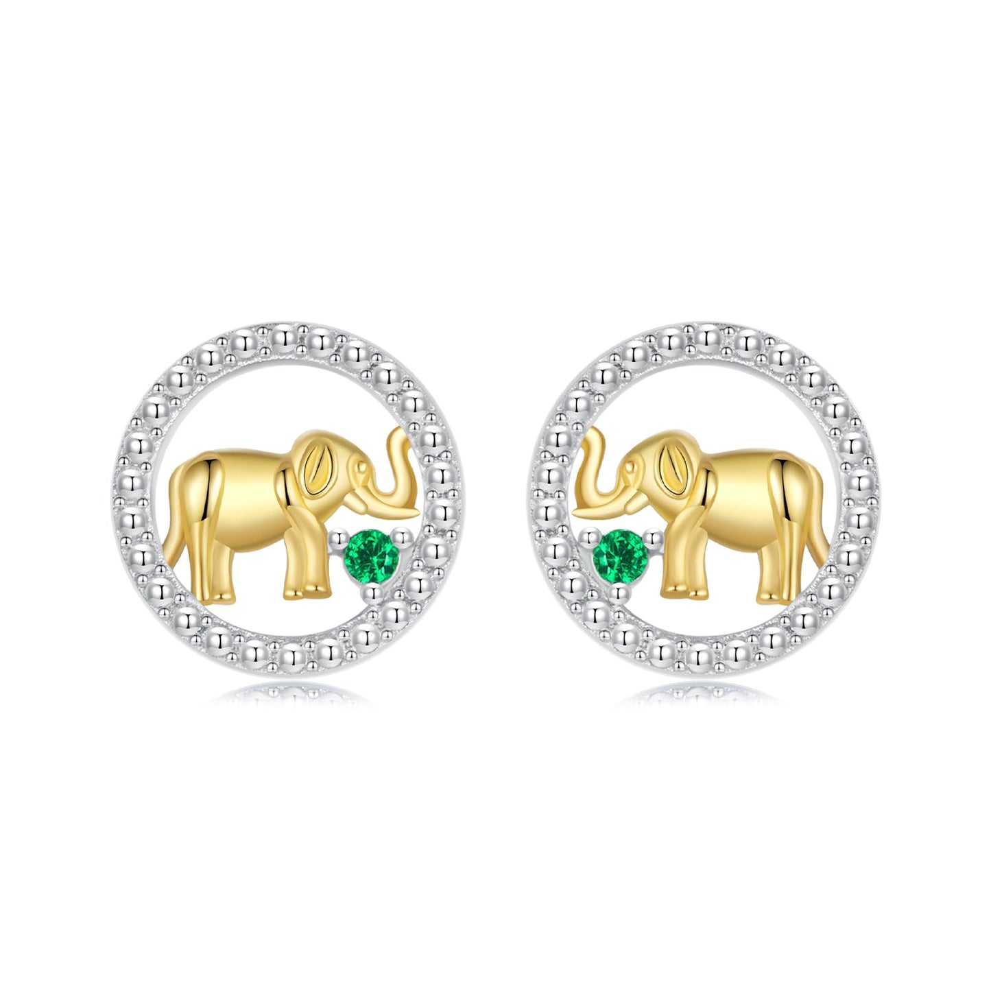 925 Sterling Silver Earrings with CZ in White Gold Plated for Women
