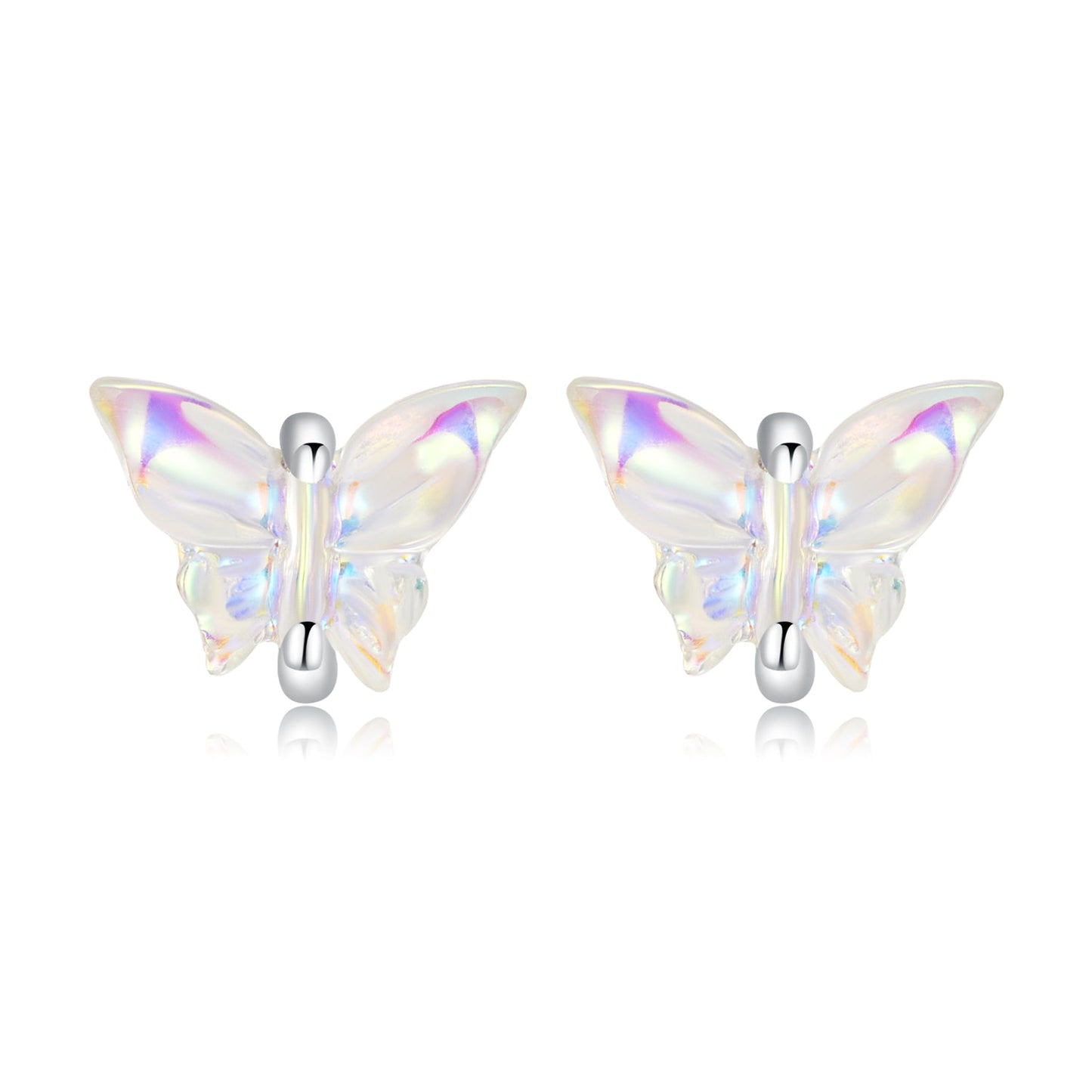 925 Sterling Silver Earrings with Resin and Oxidized Silver for Women