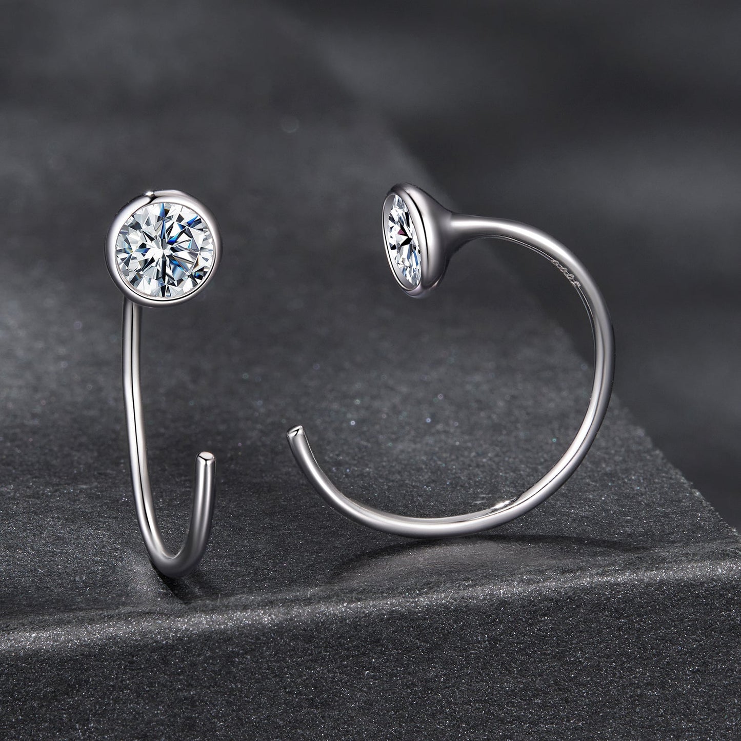 925 Sterling Silver Moissanite 0.3 Carat Earrings for Women