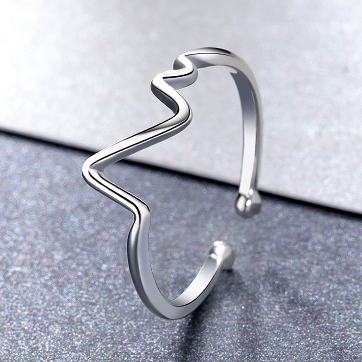 925 Sterling Silver Platinum Plated 0.1cm Ring for Men