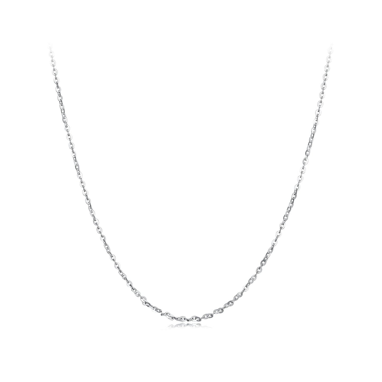 925 Sterling Silver Plated Platinum Necklace 45.0 cm for Men