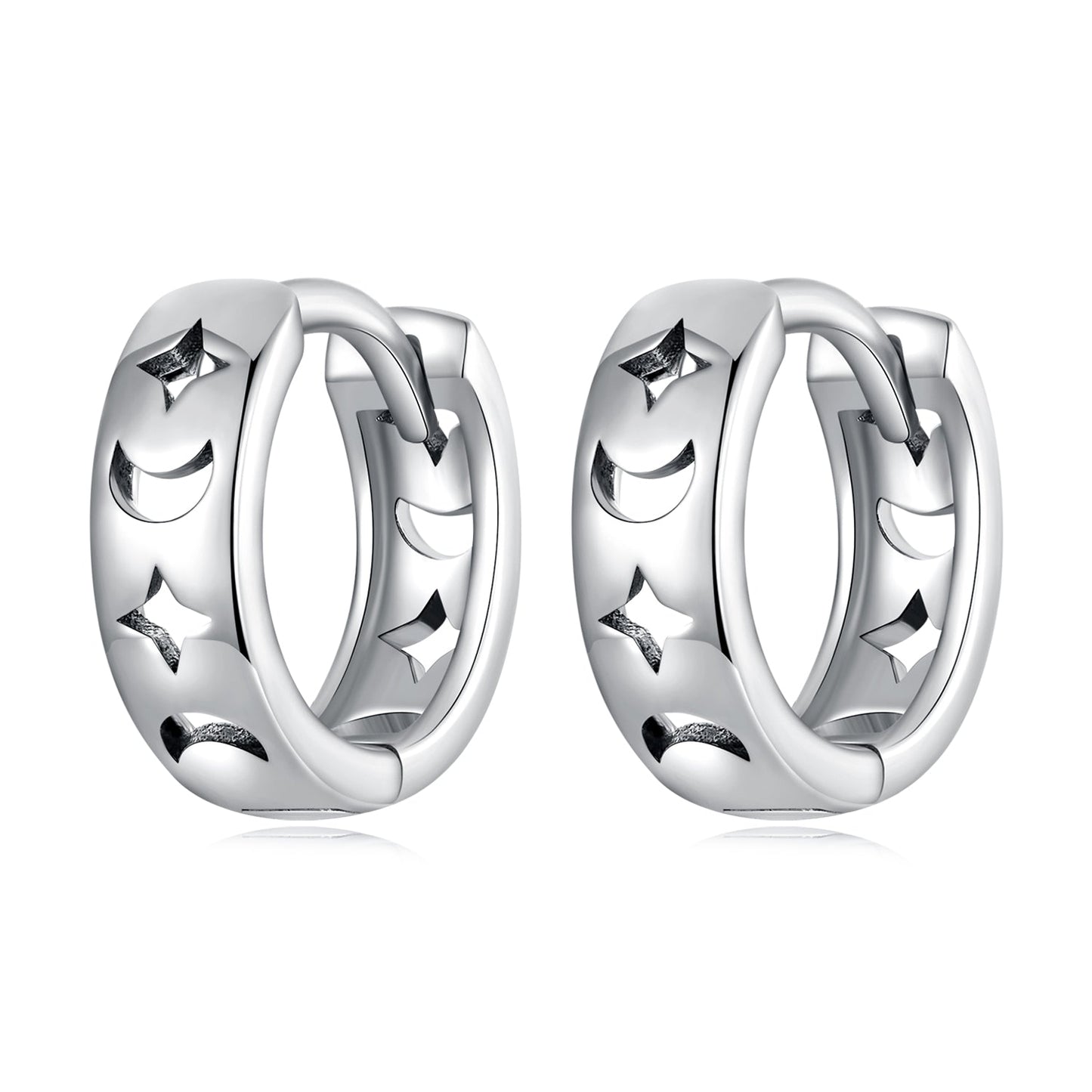 925 Sterling Silver Oxidized Earrings for Women 1.2*0.4cm