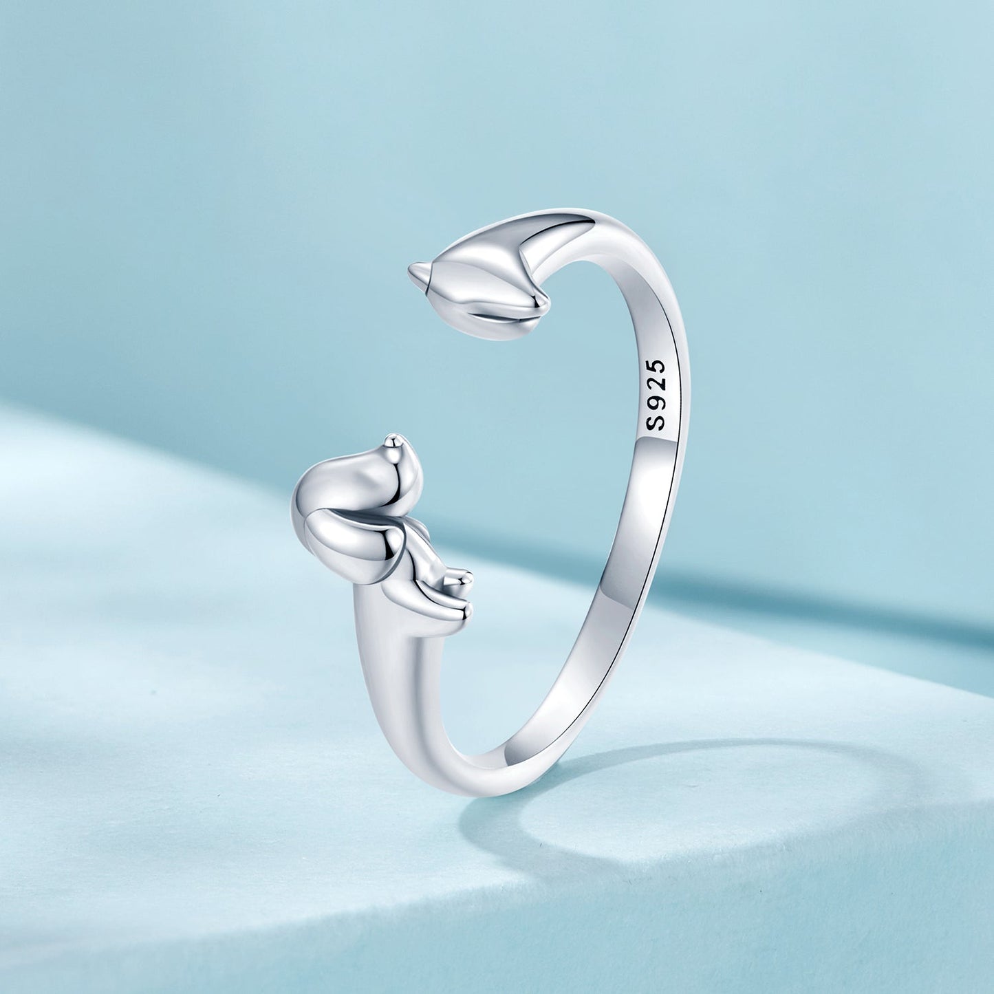 925 Sterling Silver Oxidized 1.8mm Width Elegant Style E Ring