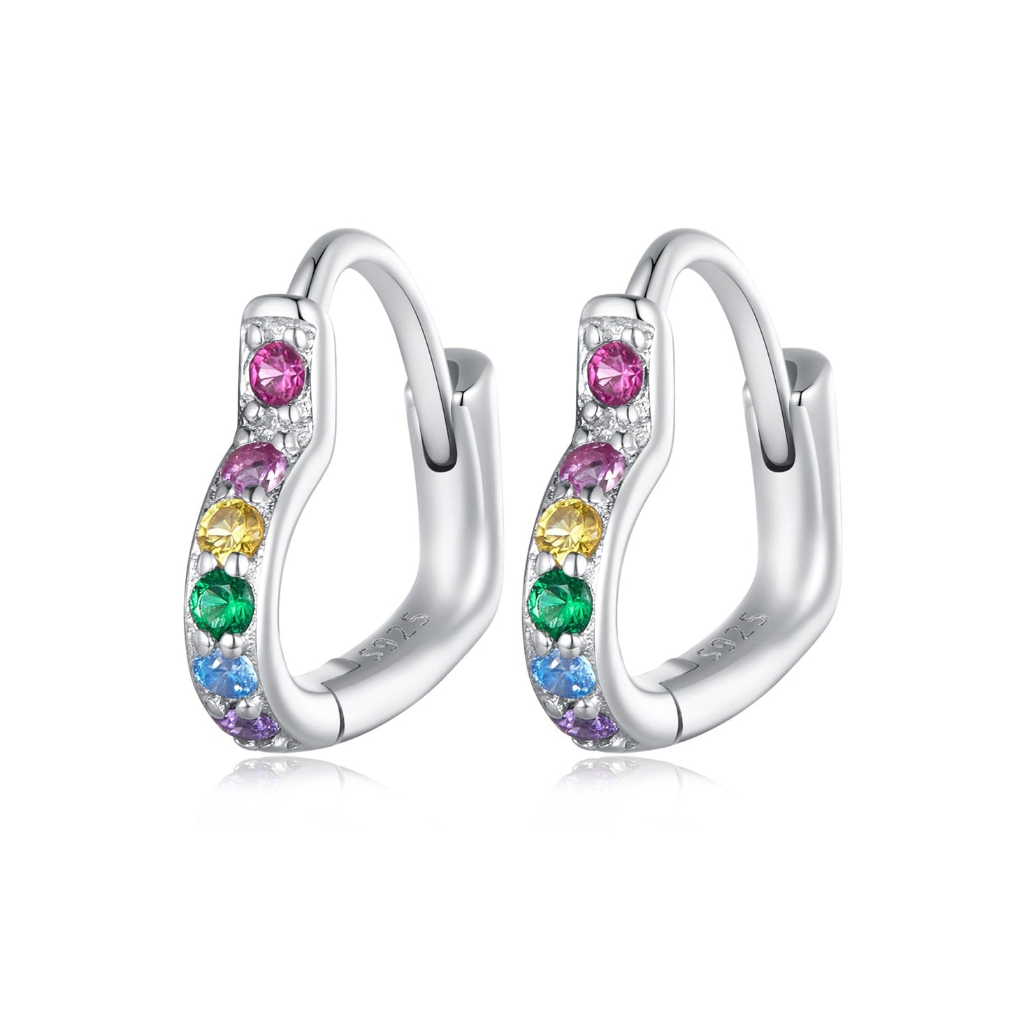 925 Sterling Silver Earrings with Pavé Setting CZ for Women