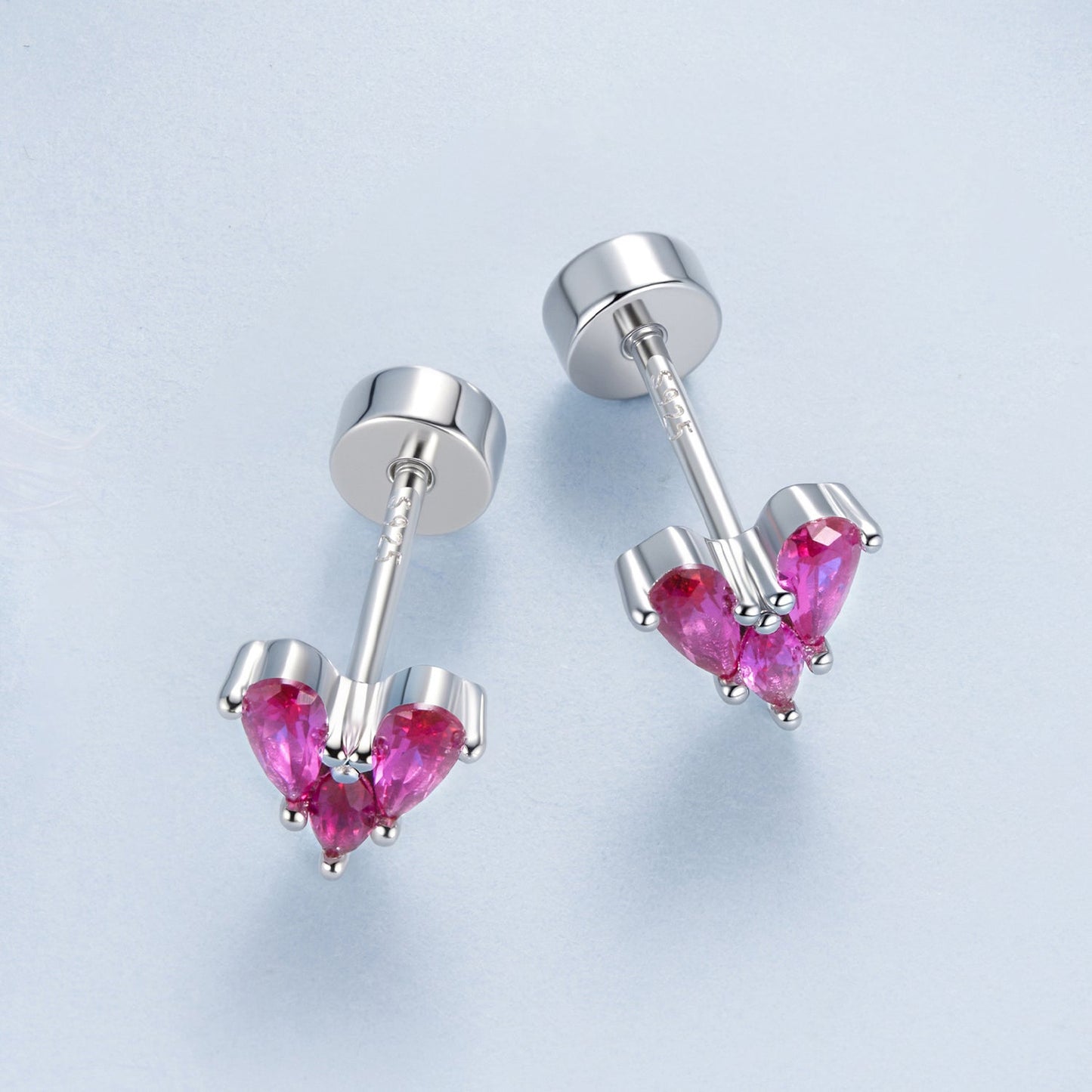 925 Sterling Silver Earrings with Pavé Setting CZ