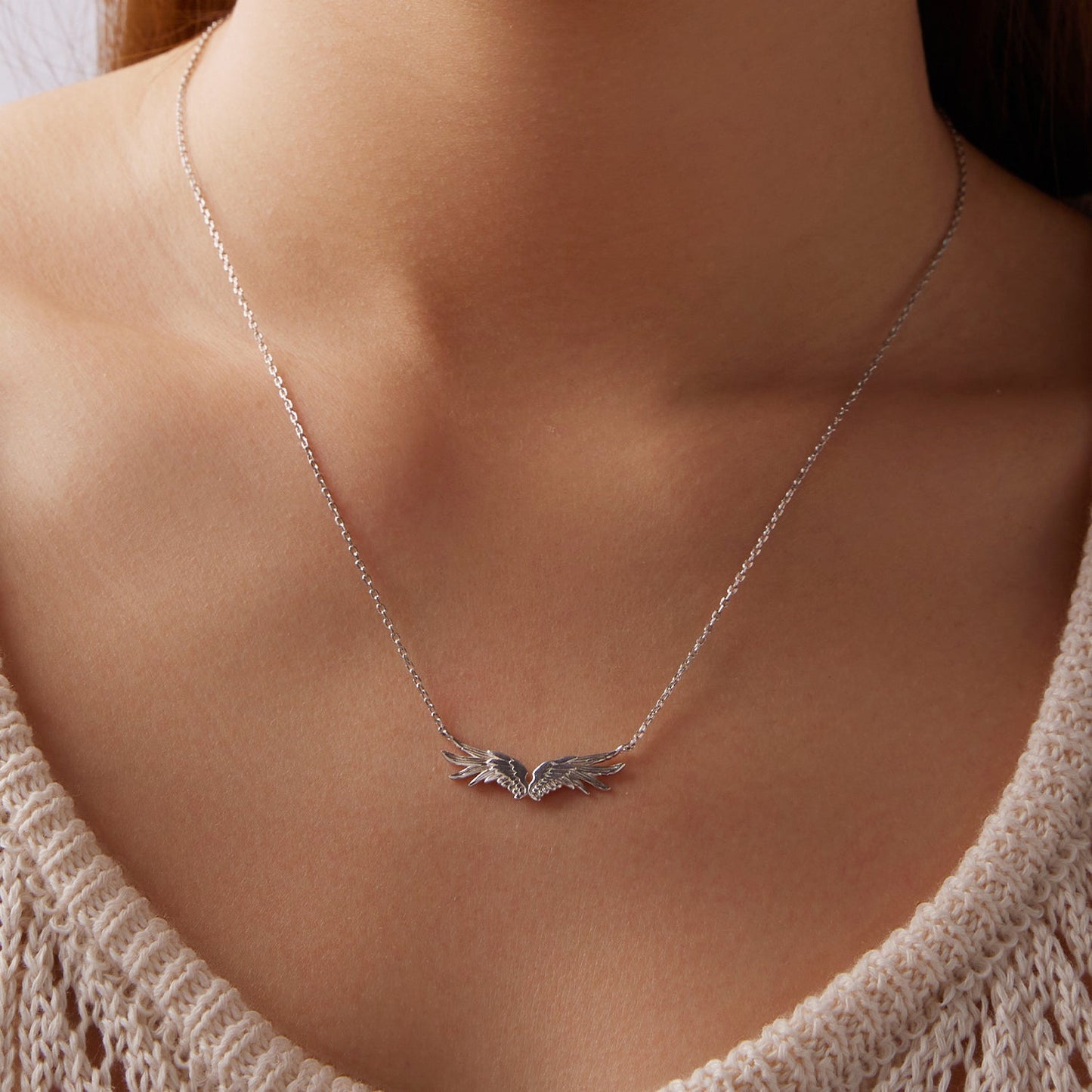 925 Sterling Silver Plated 40+5cm White Gold Necklace for Women