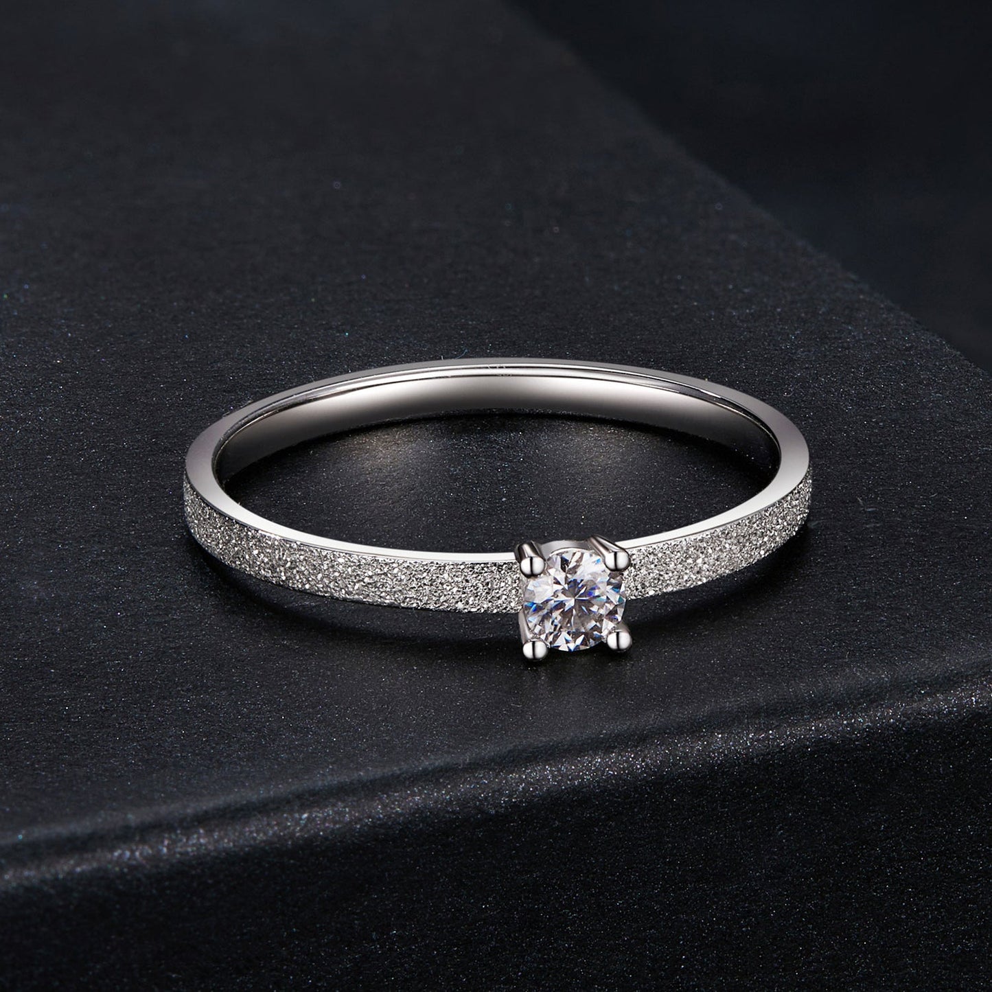925 Sterling Silver & Moissanite Size 6 Ring with 0.1ct Moissanite