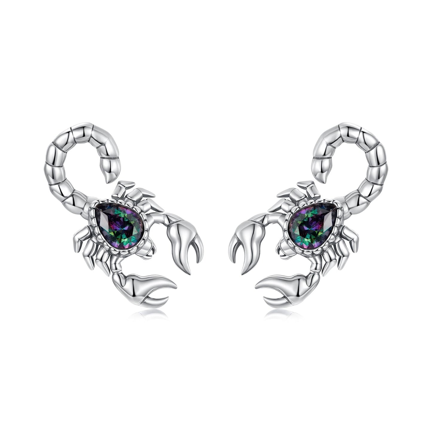 925 Sterling Silver Earrings with Pavé Setting CZ, Oxidized Silver, Size 0.8*1.5cm for Women