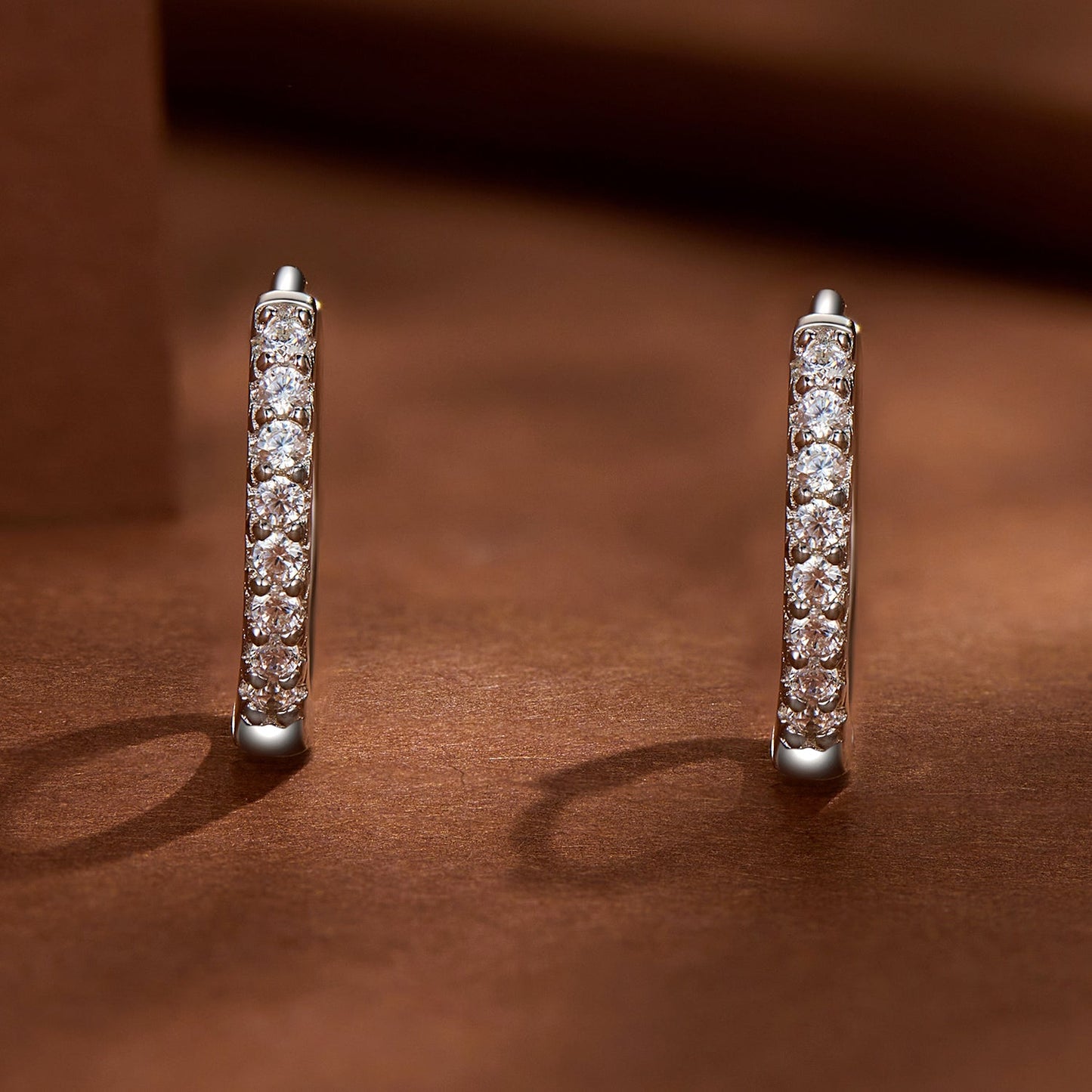 S925 Sterling Silver 2.0mm Moissanite Earrings for Women