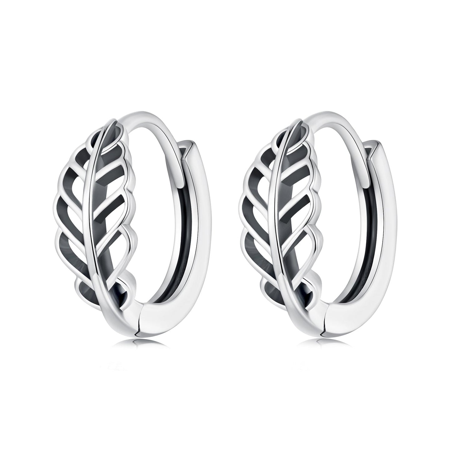 925 Sterling Silver Oxidized Earrings 12*5mm