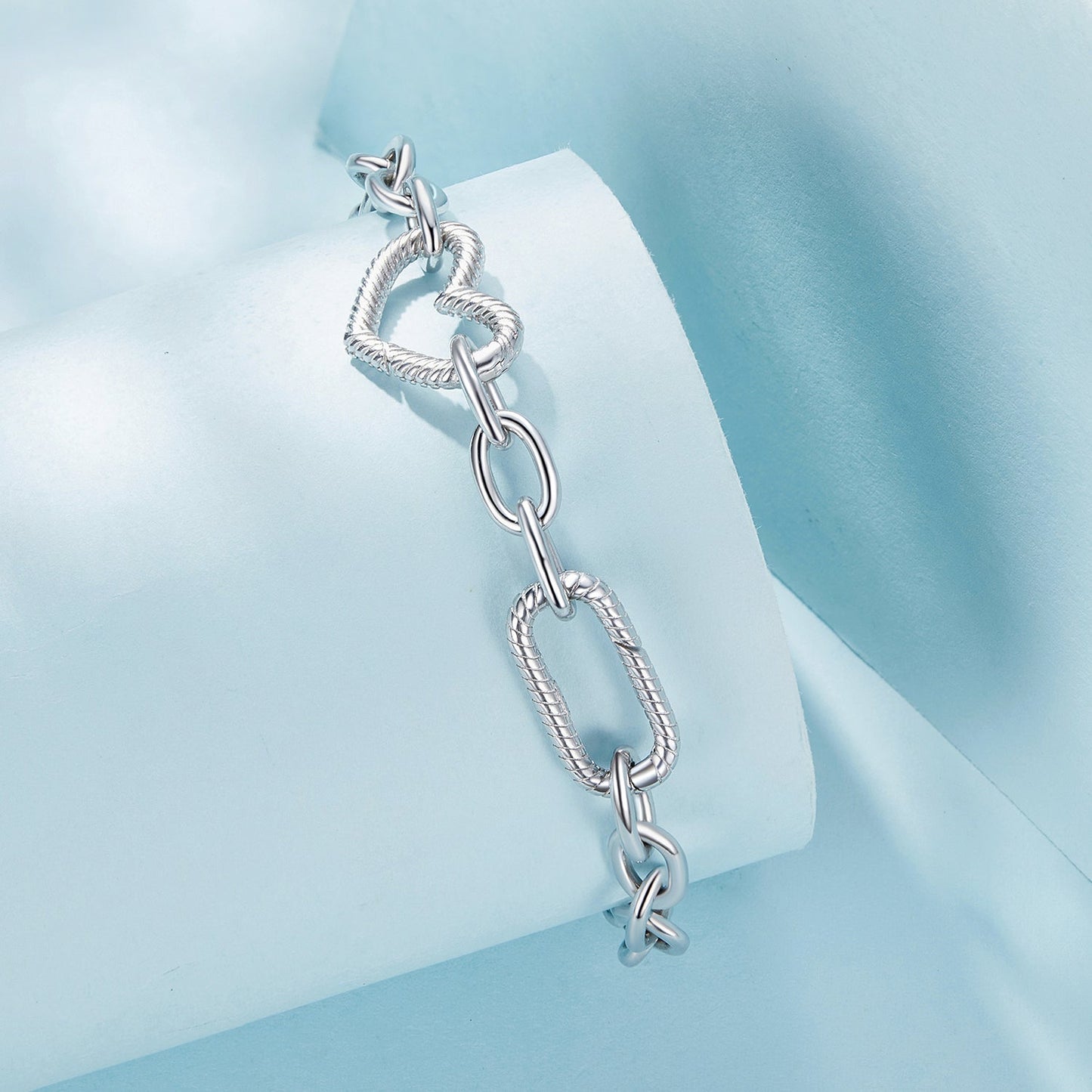 925 Sterling Silver Plated 190mm Bracelet for Women
