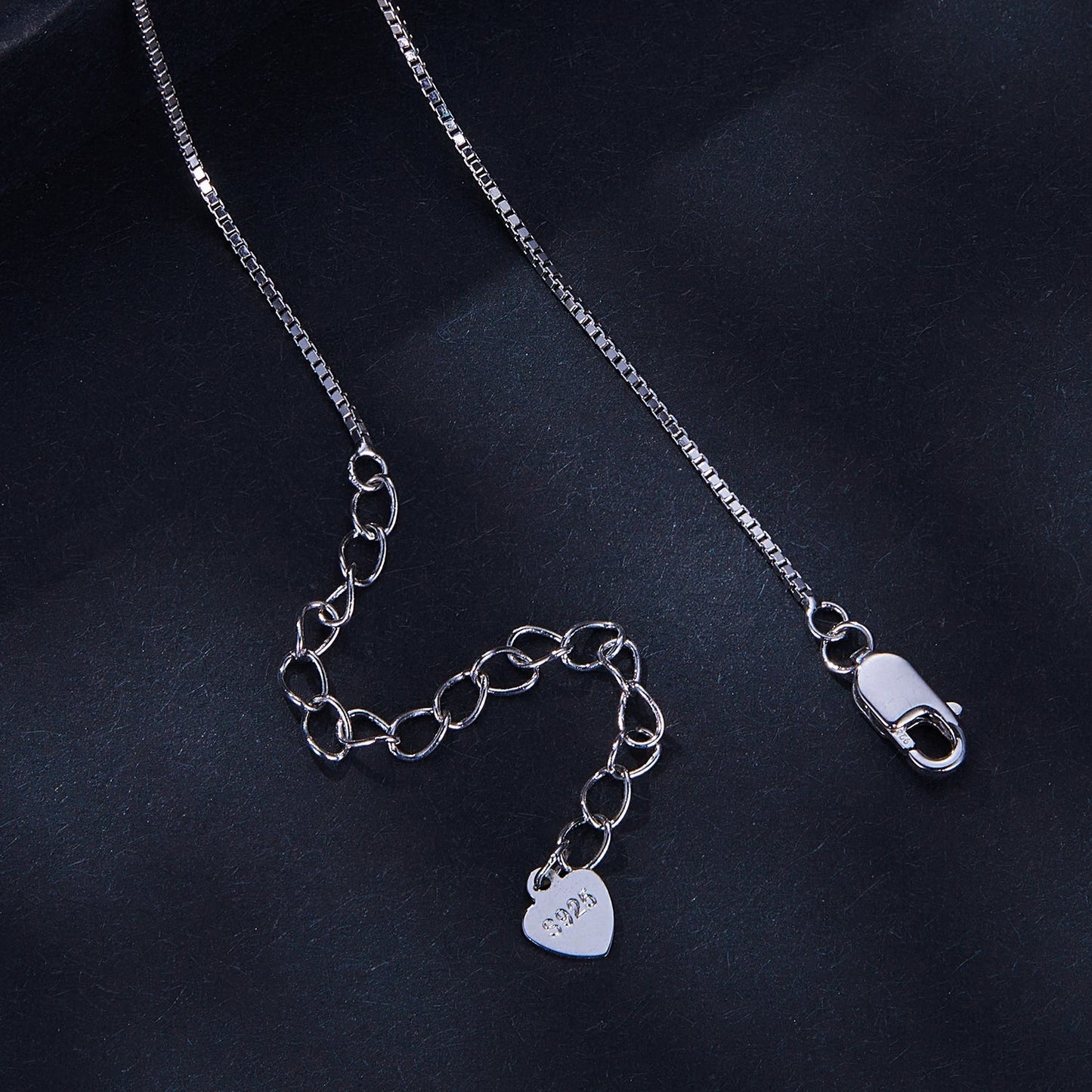 925 Sterling Silver Moissanite 1.5mm Necklace 400+50mm for Women