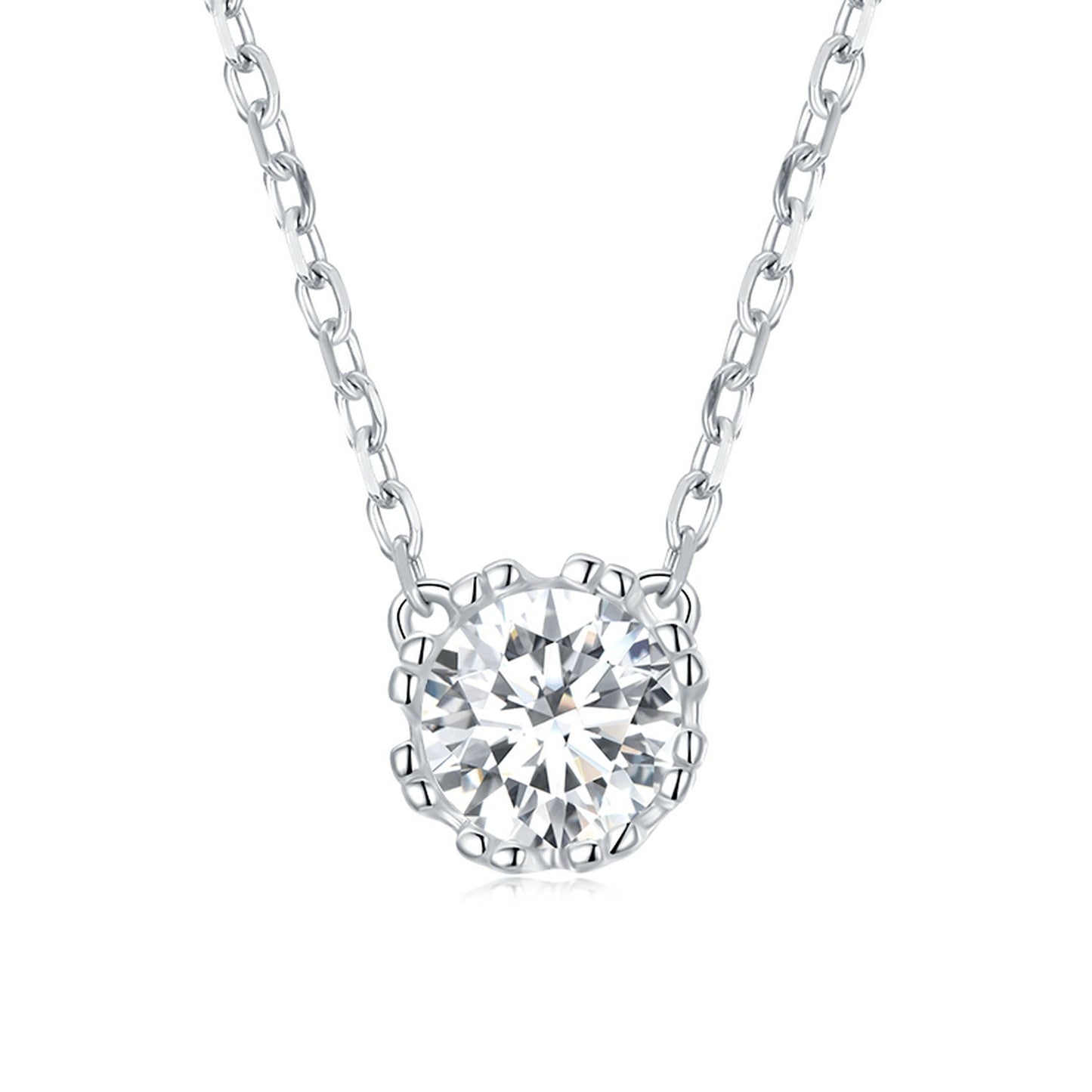 925 Sterling Silver Adjustable Necklace with CZ Pendants for Women