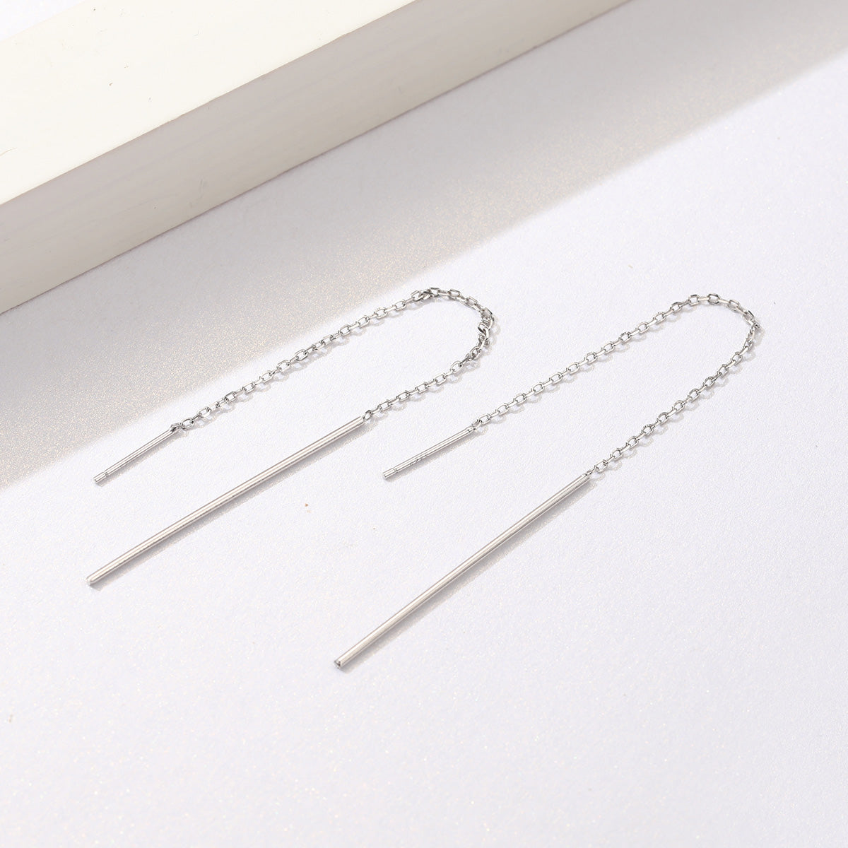925 Sterling Silver Plated Platinum Earrings
