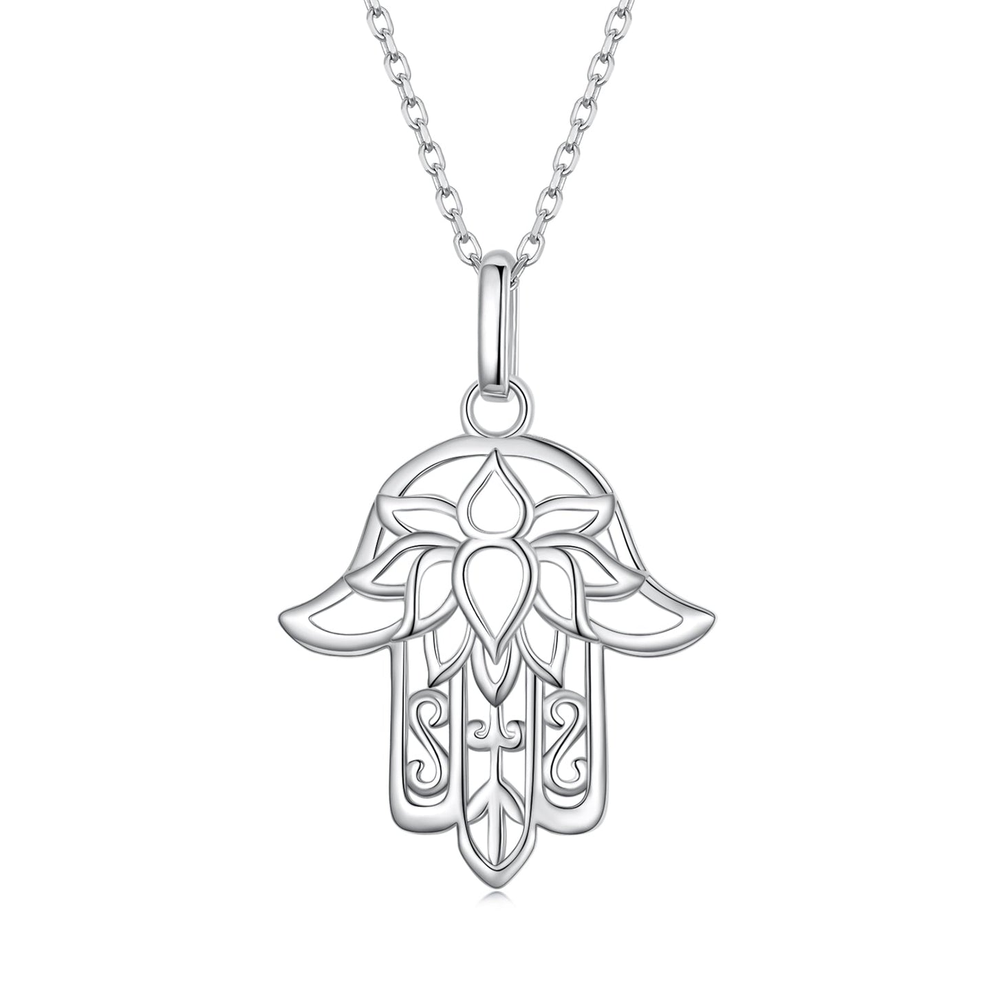 S925 Sterling Silver Plated Platinum Adjustable Necklace for Women
