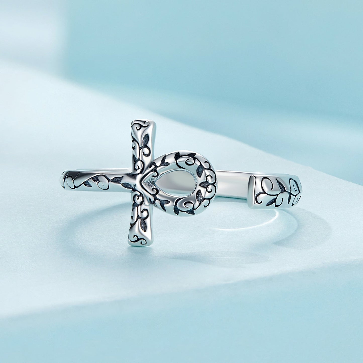 925 Sterling Silver Oxidized 2.2mm Ring for Women